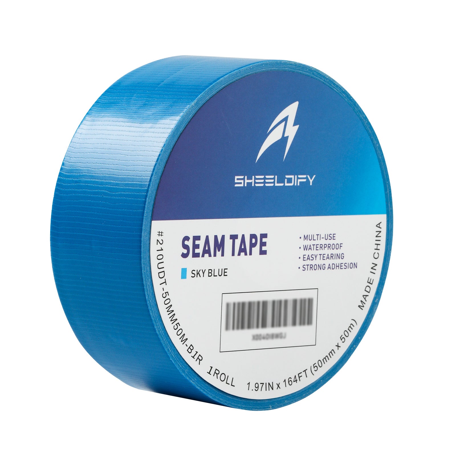 Sheeldify 1.97" x 164‘ Seam Tape - Duct Tape Edge Tape Heavy Duty Multi-Purpose, Hand-Tearable, No Residue, Green, 1 Roll