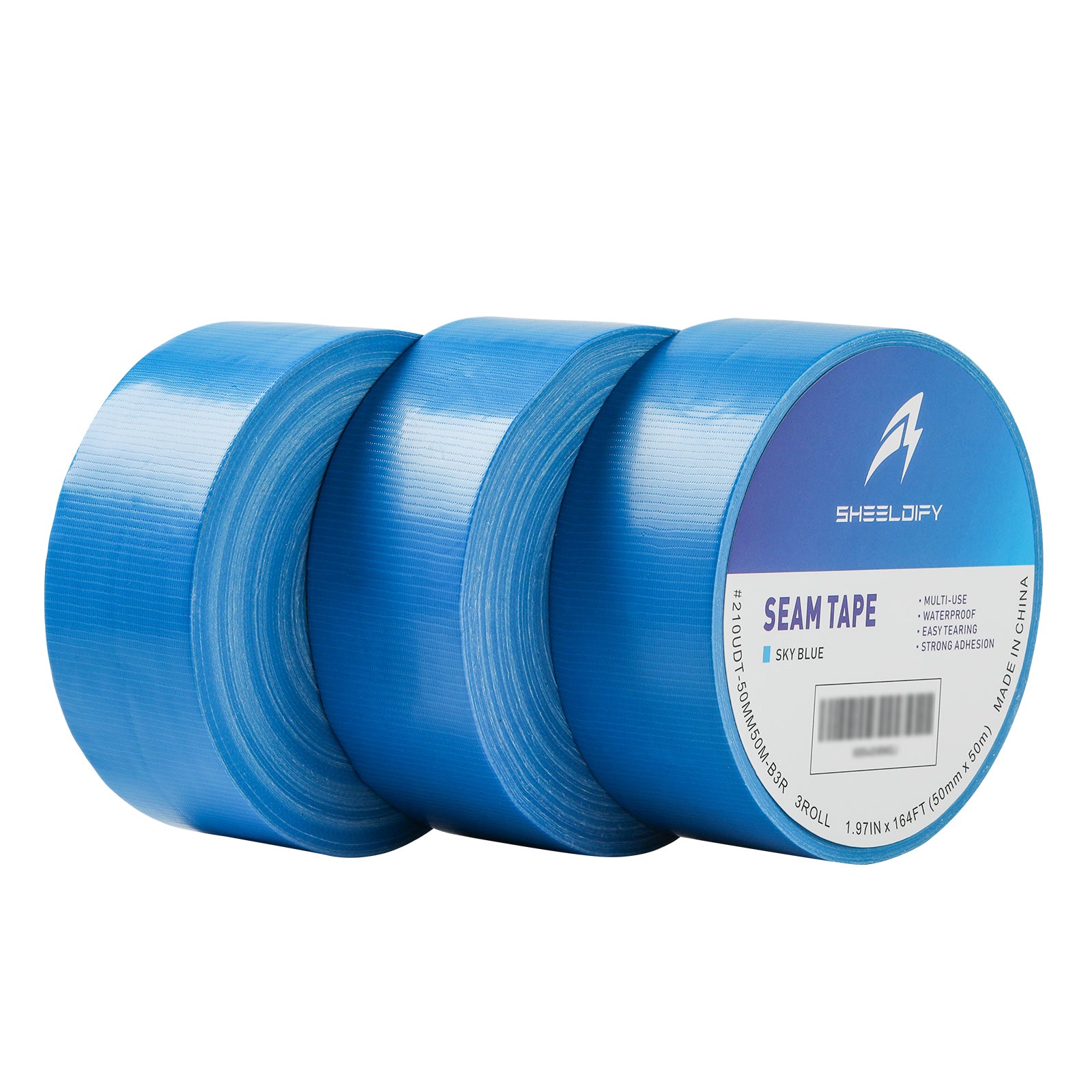 Sheeldify 1.97" x 164‘ Seam Tape - Duct Tape Edge Tape Heavy Duty Multi-Purpose, Hand-Tearable, No Residue, Green, 1 Roll