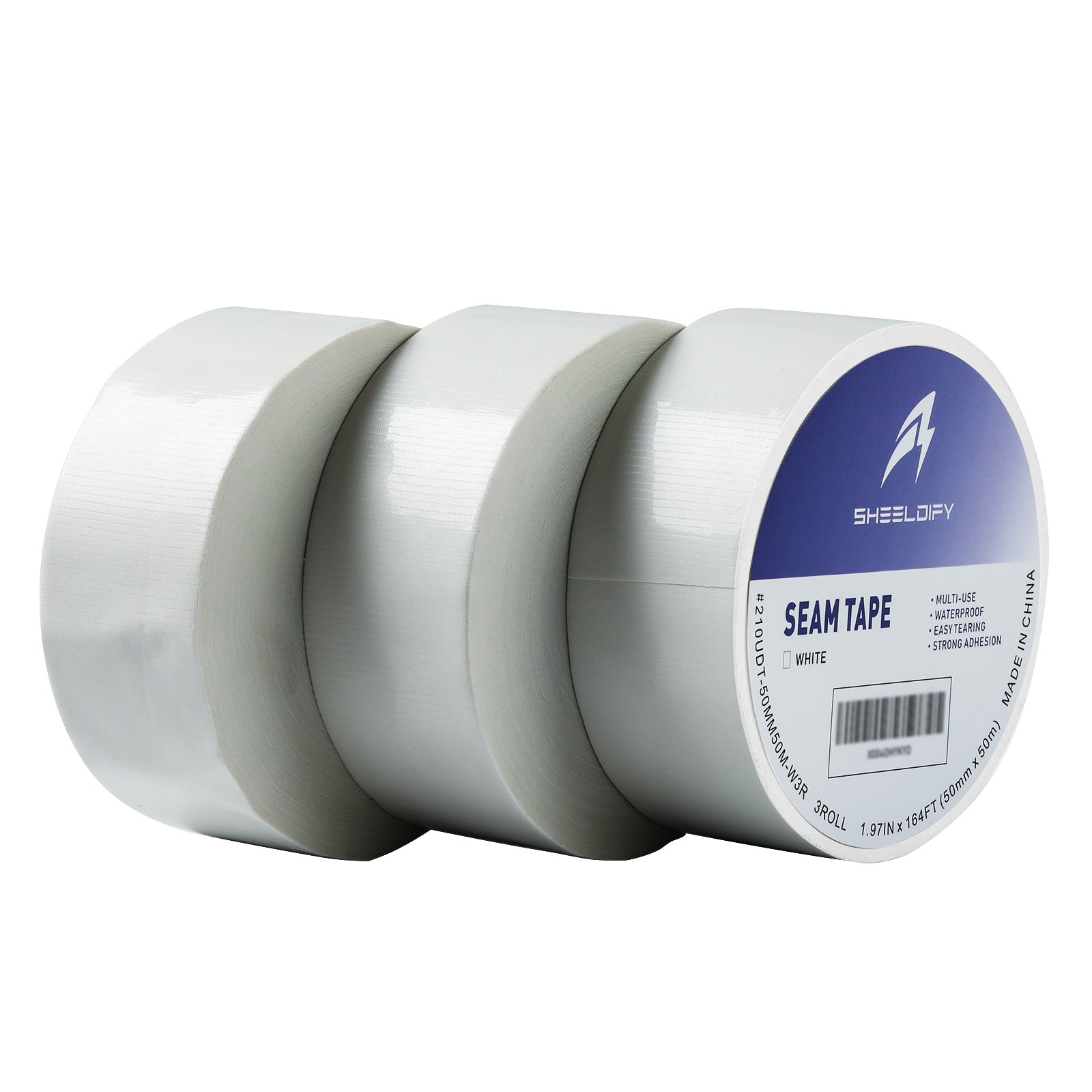 Sheeldify 1.97" x 164‘ Seam Tape - Duct Tape Edge Tape Heavy Duty Multi-Purpose, Hand-Tearable, No Residue, Green, 1 Roll