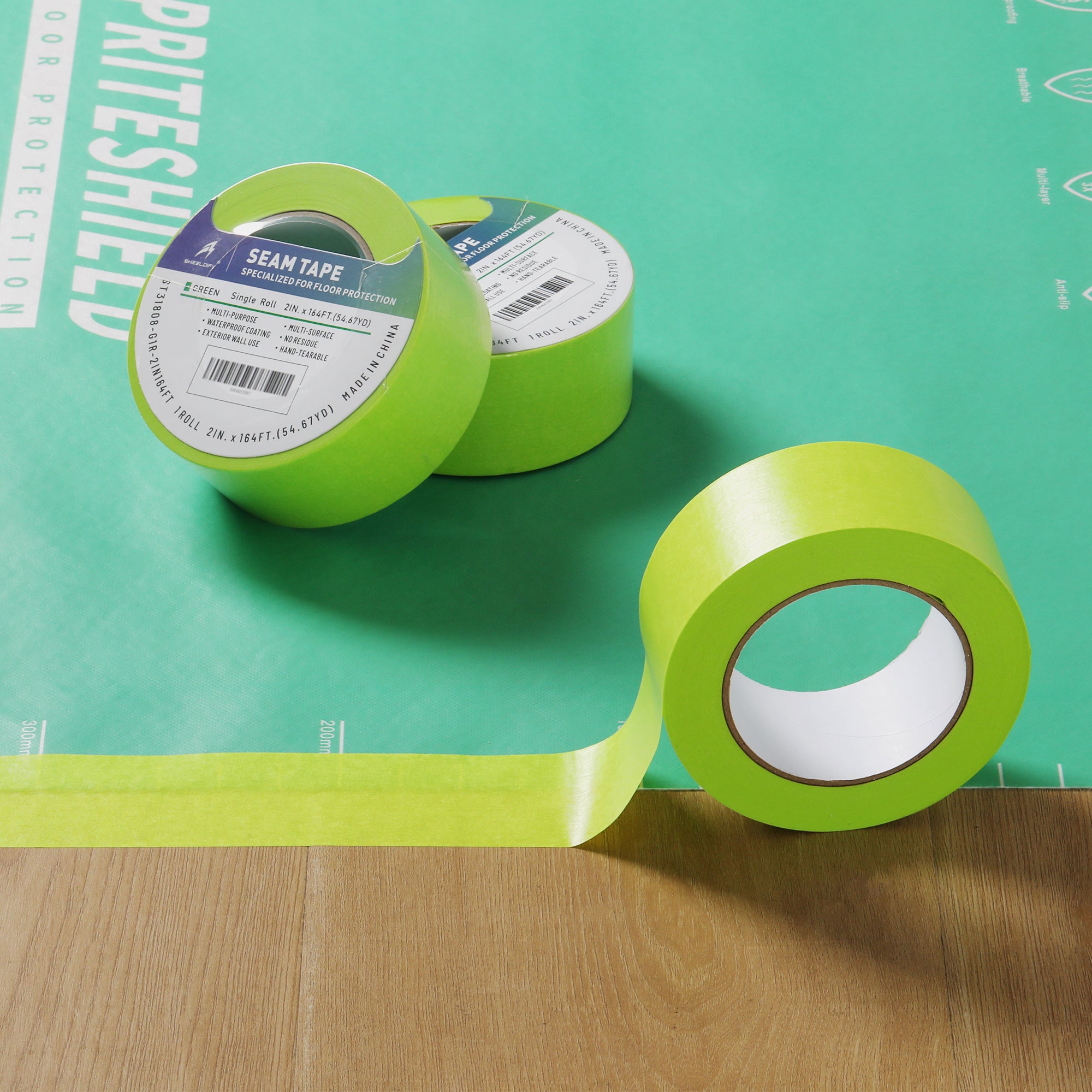 Sheeldify Gen.III Seam Tape Specialized for Floor Protection | Edge Tape | Masking Tape, 90 Day+